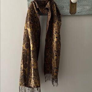 Intricate Paisley Scarf with Fringe